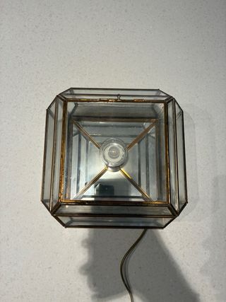 Lampara techo retro dorada