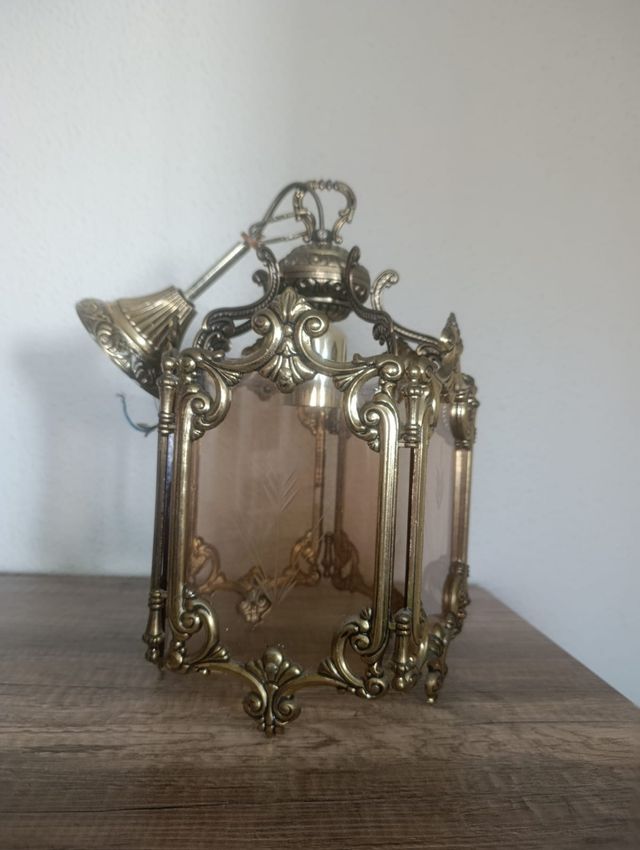 Lampara antigua dorada