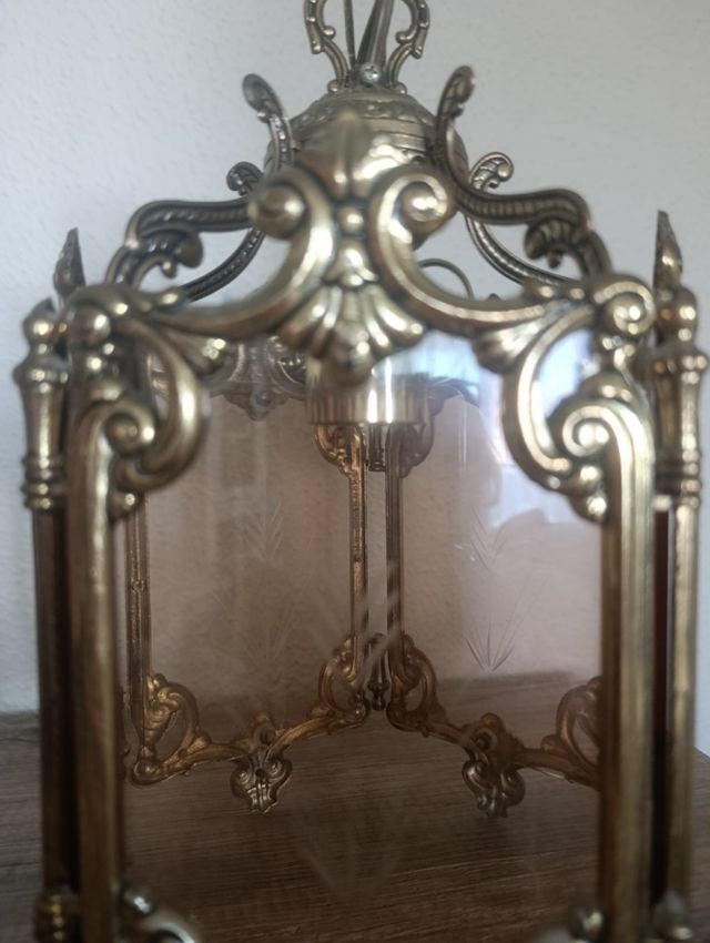 Lampara antigua dorada