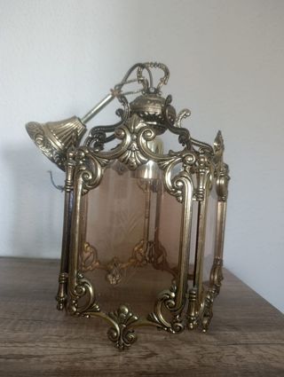 Lampara antigua dorada