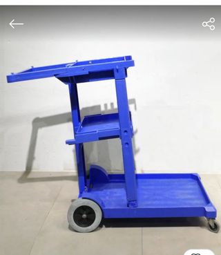 Carro de limpieza azul
