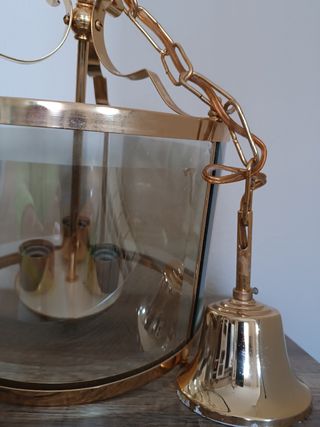 Lampara colgante dorada 3 luces