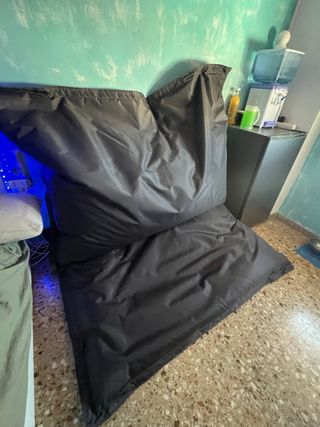 Puff negro - Sofa desmontable