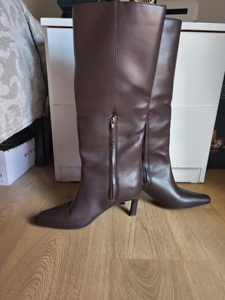 Botas tacón mujer marrones - 37