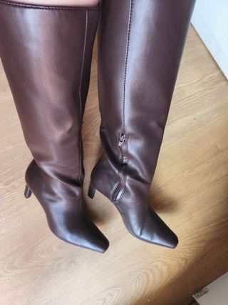 Botas tacón mujer marrones - 37
