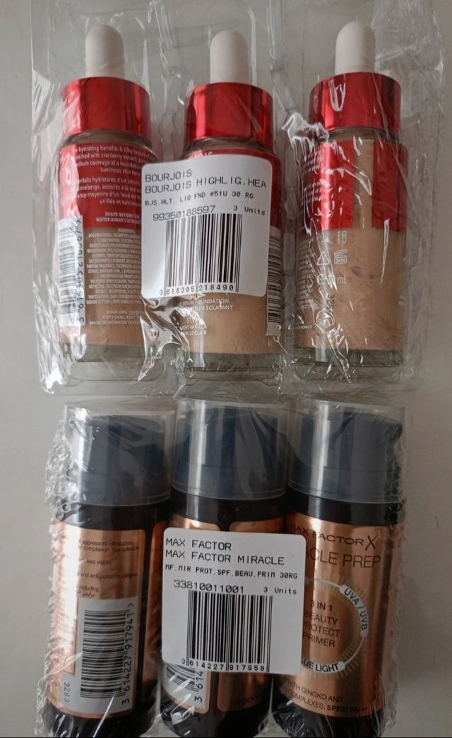 Pack de 6 unid. 3 Bourjois + 3 MaxFactor NEW! 30ml