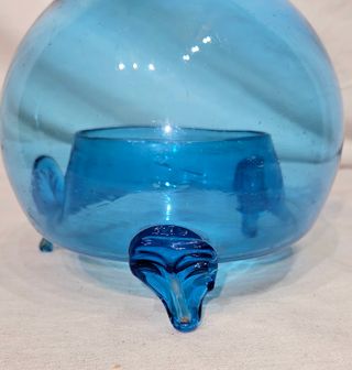Trappola mosche vetro blu antico