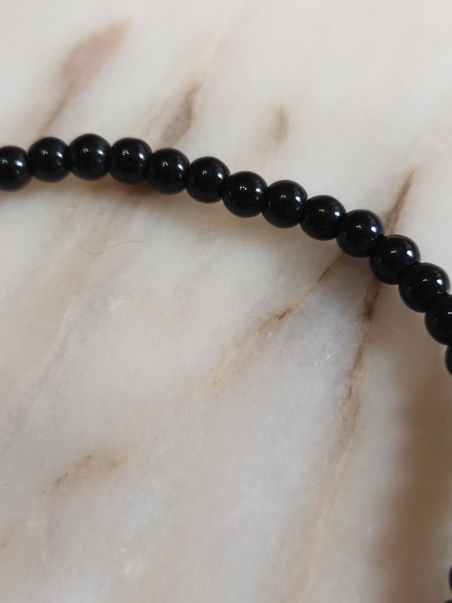 Pulsera Obsidiana-Nácar