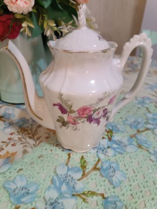 2 Cafeteras porcelana antigua francesa 