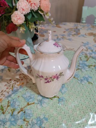 2 Cafeteras porcelana antigua francesa 