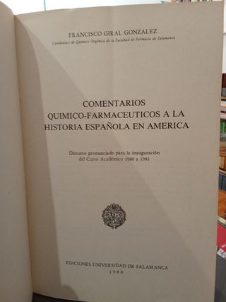 Comentarios Químico Farmacéuticos historia español