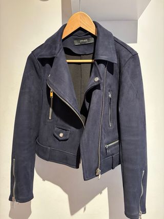 Chaqueta ante Zara Basic azul