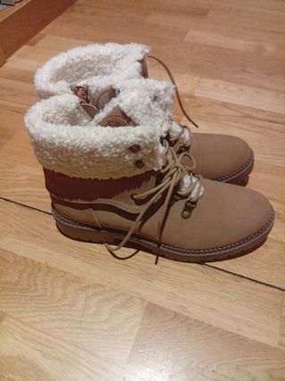 Botines Mustang marrón, talla 38