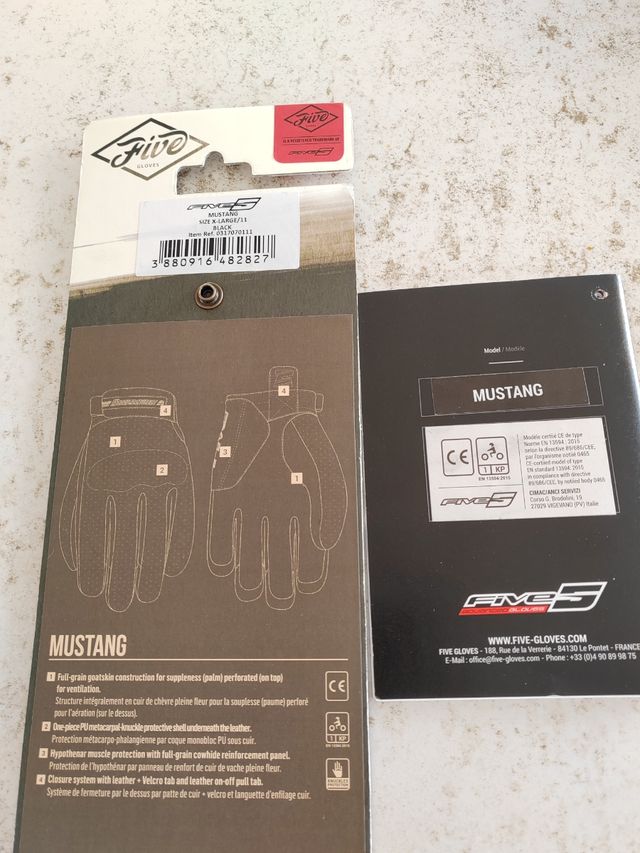 Guantes moto Five5 Mustang Piel XL