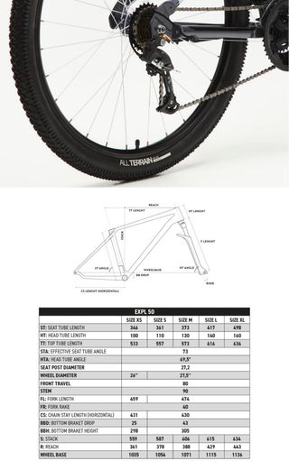 Bicicleta Rockrider Gris