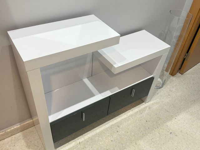 Mueble recibidor blanco+ espejo