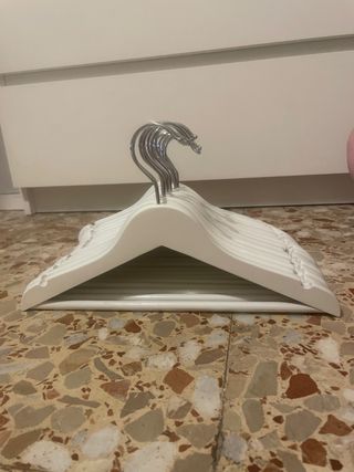 20 Perchas blancas niños - Madera