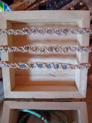 Pulseras macramé artesanales: 3 unidades