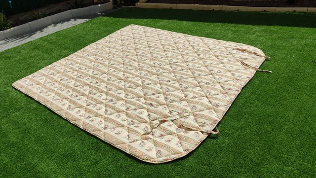 Colcha cama 135cm beige-marrón