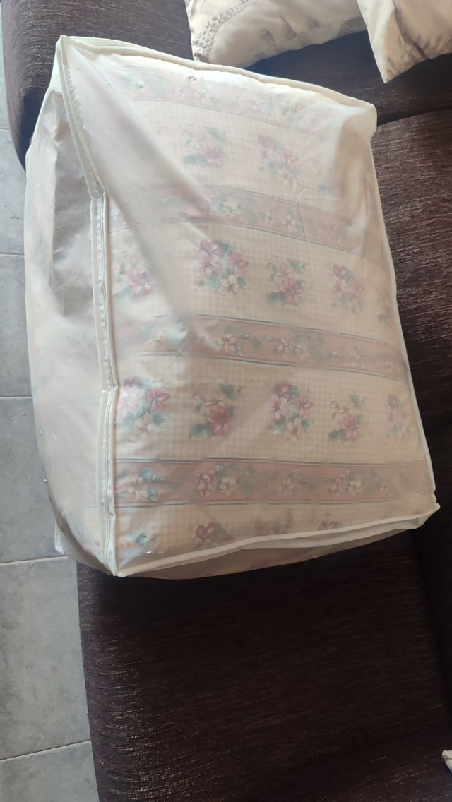 Colcha cama 135cm beige-marrón