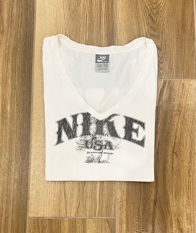 T-shirt Nike USA colore bianco donna 95% cotone