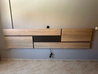 Cabecero cama madera - Beige/Marrón