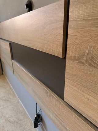 Cabecero cama madera - Beige/Marrón