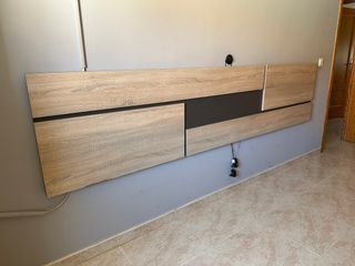 Cabecero cama madera - Beige/Marrón