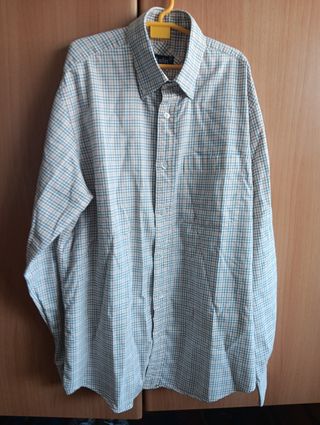 Camisa Dustin cuadros beige-azul
