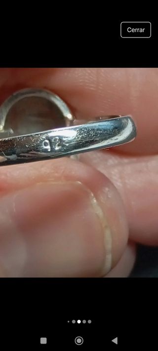 Anillo plata ley cianita 