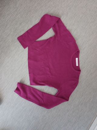 Jersey fucsia manga larga