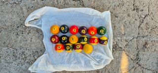 16 bolas billar vintage