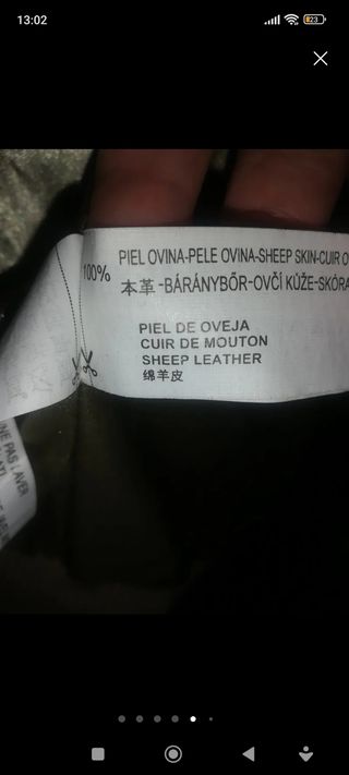 Cazadora Bershka piel beige M