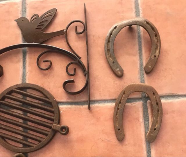 Lote Portavela ,Calabaza, herraduras forja hierro