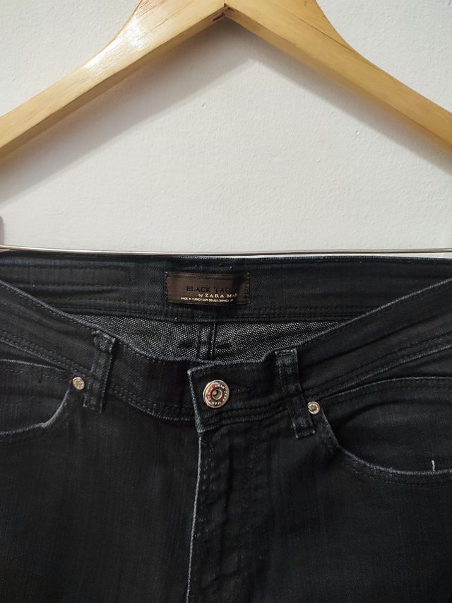 Vaquero negro Zara hombre Talla 38