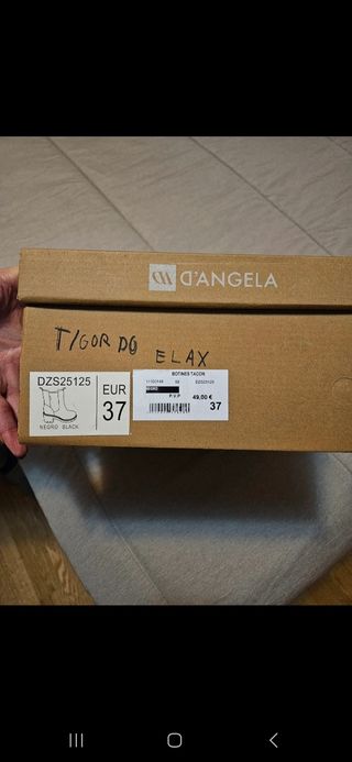 Botines D'ANGELA negros, talla 37