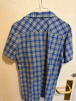 Camisa Linda Clifford cuadros vintage S