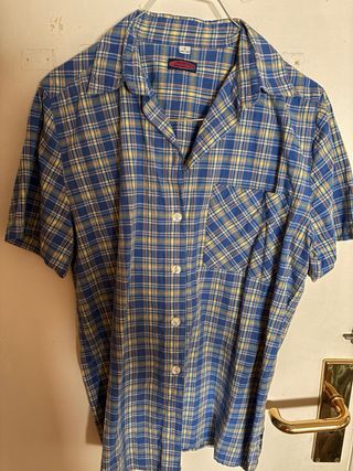 Camisa Linda Clifford cuadros vintage S
