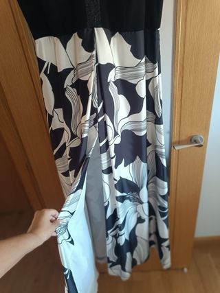 Vestido Fiesta ByN plumas con bolso SOLO ENVÍO 