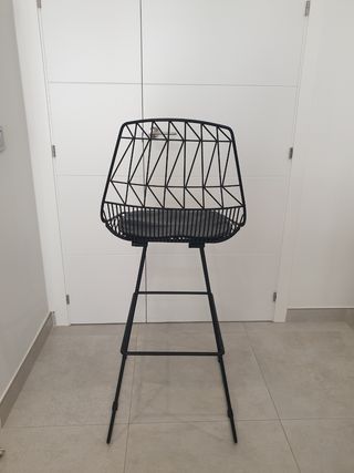 2 Taburetes cocina negros metal