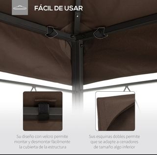Tetto gazebo marrone 4x3
