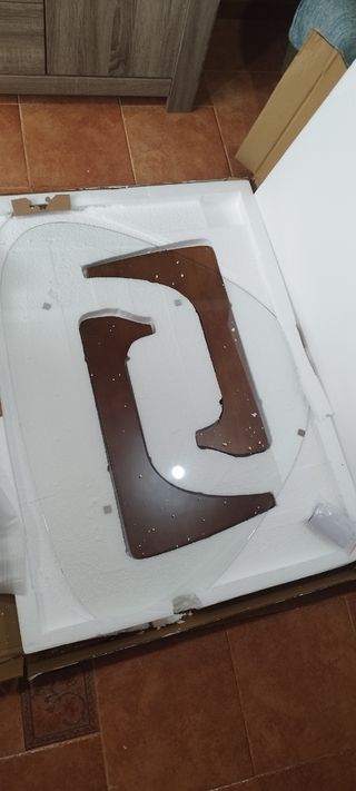 Mesa centro cristal moderna N°559