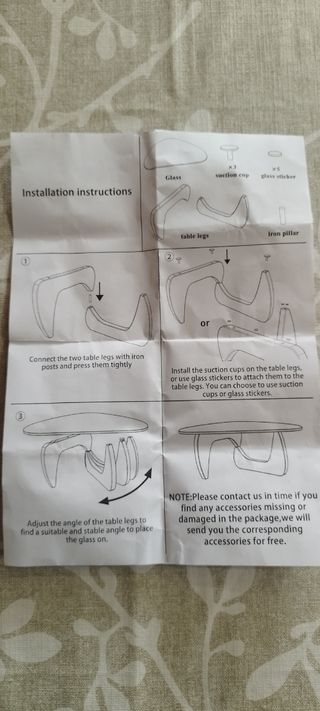 Mesa centro cristal moderna N°559