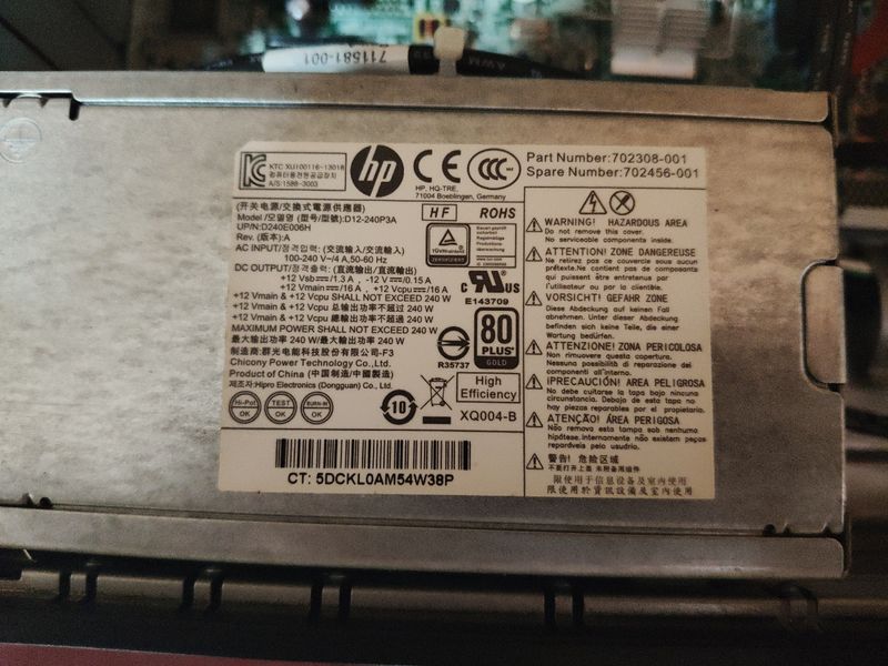 Fuente alimentación HP