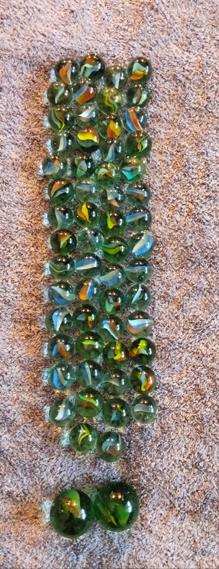 60 Canicas de Cristal Coloreadas