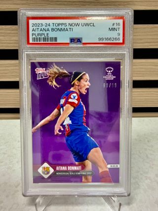 Cromo numerado UWCL Aitana en PSA 9