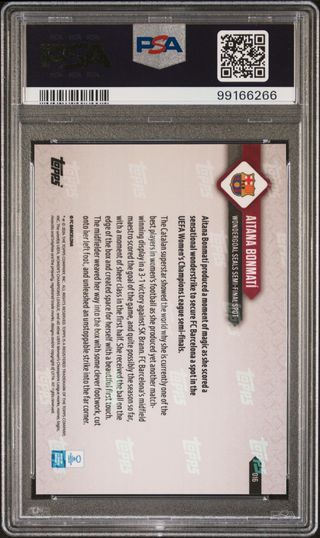 Cromo numerado UWCL Aitana en PSA 9
