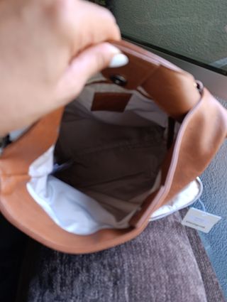Bolso Desigual marrón-blanco