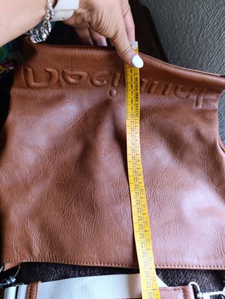 Bolso Desigual marrón-blanco