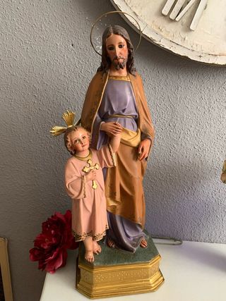 Figura San José y el niño Jesús 60 cm